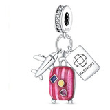 Dije Charm Pandora Pasaporte Avión Viajar Viaje Original