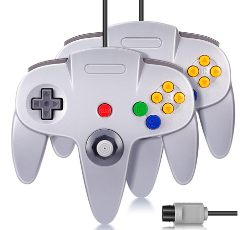 Fisuper Controlador N64 Con Cable De Mando Clásico Gamepad.