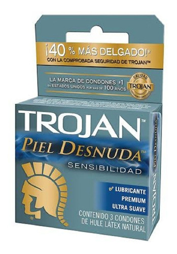 Condones Trojan Piel Desnuda 3 Piezas Caducidad Mayo/2024