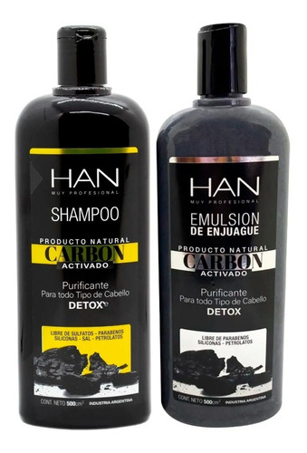 Han Shampoo + Acondicionador Carbon Activado Purificante