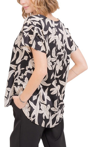 Blusa De Sedita Satèn Estampada