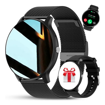 Reloj Inteligente Para Mujer Smartwatch Hombre Deportivo 1.39 Bluetooth Llamadas Impermeable Jooeniok Zl02cpro Caja Negro Correa Negro Bisel Negro Diseño de la correa Mesh | Envío gratis