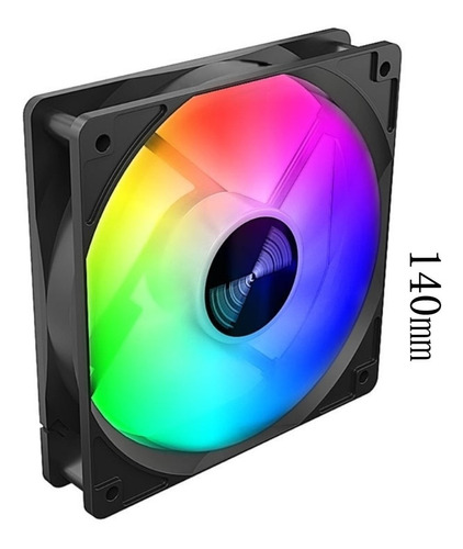 Cooler Fan 14cm 140mm Rgb Cor Fixa Gabinete Gamer Molex