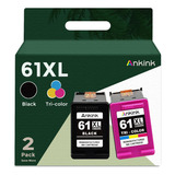 Ankink 61xl - Cartucho De Tinta De Color Negro Para Hp Ink 6