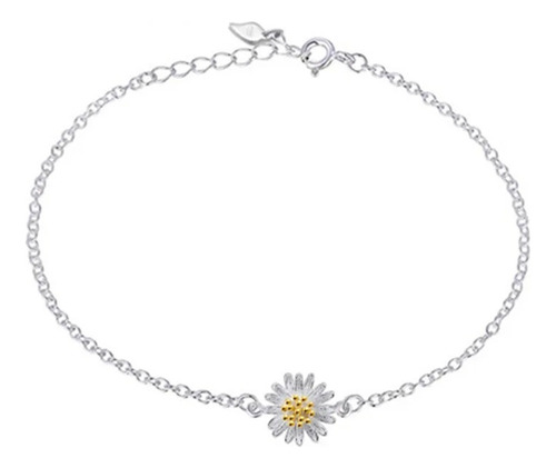 Pulsera Margarita Plata 925 Sunflower Flor Harry Styles 