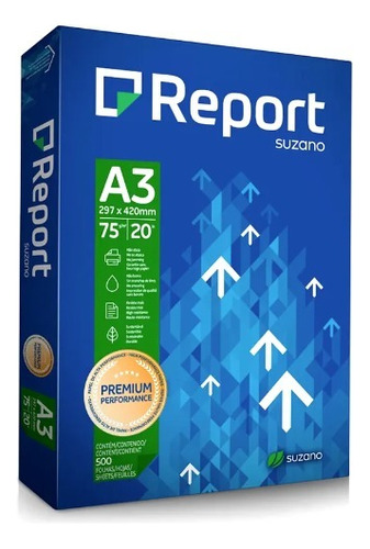 Papel Sulfite A3 297x420 75g 500 Folhas Report Premium Resma