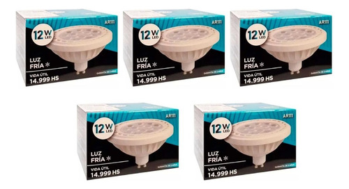 Lámpara Ar111 Led 12w Gu10 Calida / Fria Pack X 5