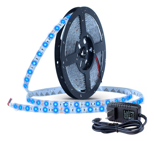 Tiras Led 5050 12v 5 Mt Exterior Silicona + Fuente Switching