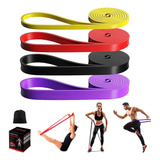 Bandas De Resistencia De Ejercicio Yoga Y Fitness  Kit 4 Pcs