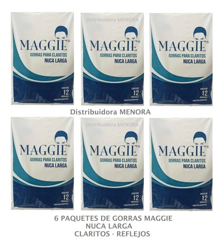 6 Paquetes Gorras Latex Maggie Claritos - Reflejos X 12 Unid