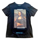 Original Playera T Shirt Off White Mona Lisa Oversized Negro