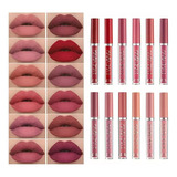 12pcs Conjunto De Cosméticos Batom Matte Lip Longa Duração