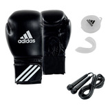 Set De Boxeo Guantes, Cuerda Y Bucal, adidas