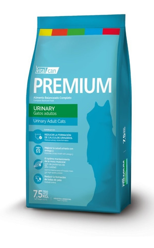 Alimento Gato Adulto Urinary Vitalcan Premium Bolsa 7,5 Kg