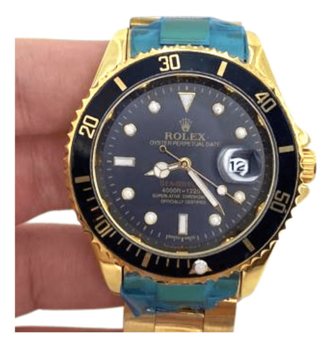 Relogio Rolex Masculino Submariner Dourado Com Preto