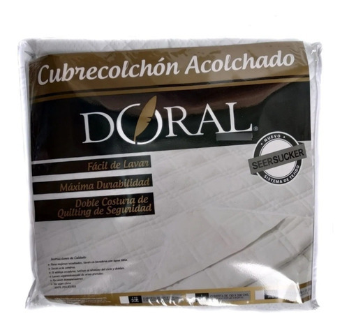 Cubrecolchón Premium Seersucker 2 Plazas Marca Doral