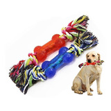 Brinquedo Mordedor Interativo Osso Corda Pet Cachorro 30cm