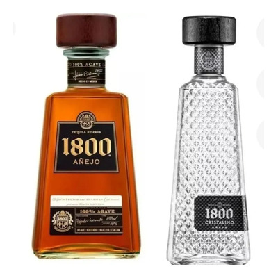 Paq1 Botella Tequila 1800 Cristalino Y 1 De 1800 Añejo 700ml | Envío gratis