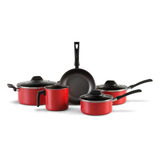 Conjunto De Panelas 5 Peças Garlic Vermelho Brinox