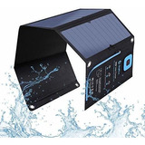 Cargador Solar Bigblue 5v 28w Con Amperimetro Digital, Panel