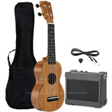 Ukelele Electroacustico Soprano + Ampli + Funda + Cable Pack