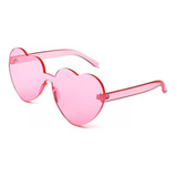 Óculos De Coração Lolita Adulto Transparente Blogueira Rosa