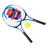Raquetas X2 Juego Tenis + Pelota Junior Niños Aluminio