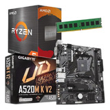 Combo Actualizacion Pc Amd 5600 + Mother + 8 Gb Rgb