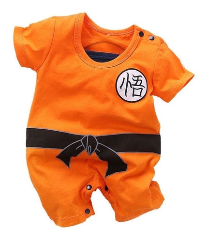 Mameluco Goku Disfraz Para Bebé Dragón Ball Traje Suave 