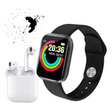 Smartwatch Relógio Digital + Fone De Ouvido Bluetooth