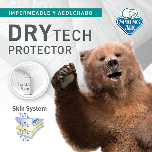  Protector Colchón Spring Air Impermeable Algodón King Size