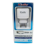 Kit Carregador Micro-usb V8 Kingo 1.2a 5v P/ Galaxy J2 Core