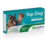 Vermifugo P/ Cães Topdog 30kg - Caixa 2 Comprimidos