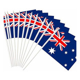 Anley Australia Flag Stick, Mini Bandera De Mano Australiana