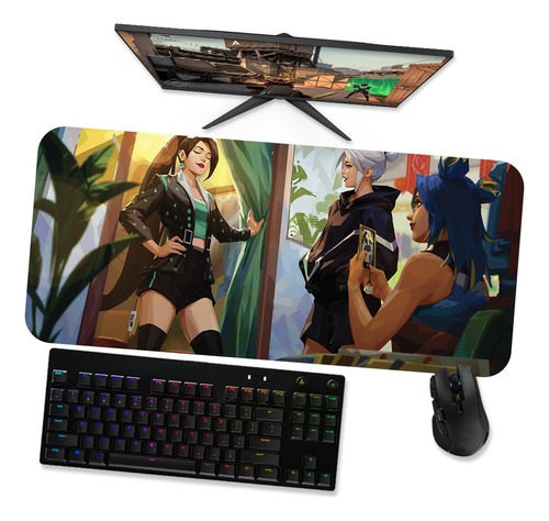 Mousepad Gamer Grande 90x40 - Valorant - Girl Style 1