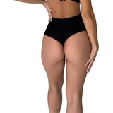 Calcinha Hot Pant Semi Fio Dental Franzida Cintura Alta