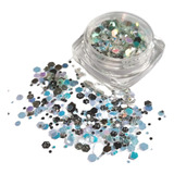 Kit 6 Glitter Flocado Brilha No Escuro Nail Art Encapsuladas