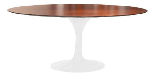 Mesa De Jantar Tulipa Saarinen Oval 120x80 Cm Tampo Imbuia