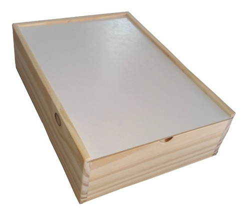 Caja De Madera Con Tapa Corrediza Cajón