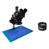 Microscópio Estereoscópico Trinocular 7050 Base Aluminio