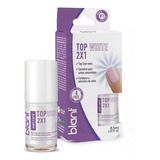 Top Coat White Hipoalergênico Blant Para Unhas Amareladas