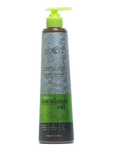 Rocco Shampoo Macadamia Natural Oil 500ml Libre Sal Sulfato