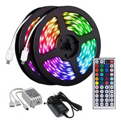 Luz De Decoración De Cuarto Rgb De 10 M Con Control Remoto [