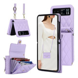 Funda Tipo Cartera Para Motorola Razr 40 - Purpura