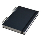 Cuaderno A5 (15x21) Negro Anillado 180 Hojas Ecologico