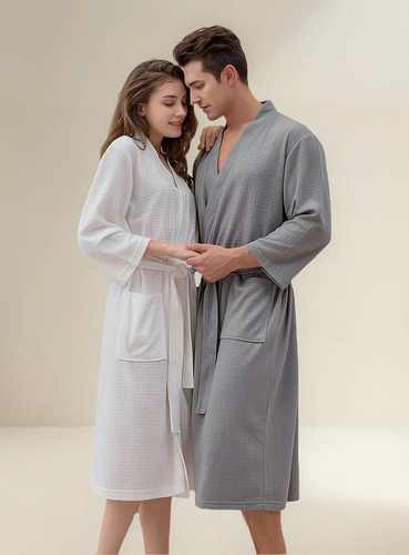 Albornoz Súper Absorbente Camisón De Pareja Hombre / Mujer