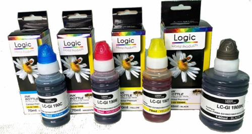 Pack Tinta Compatible Para Canon Gi-190 