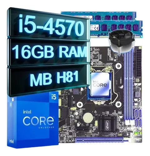  Intel Kit Upgrade I5-4570 + Ddr3 16gb  + Placa Mãe H81