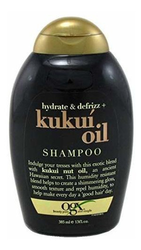 Ogx Champú Aceite De Kukui Hidratar Y Defrizz 13 Onzas (384m