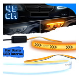 Fita Farol Interno Drl Led 12v 6000k Pisca Seta Laranja 45cm